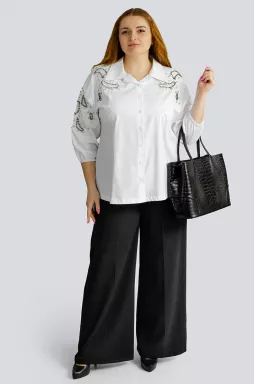 Брюки палаццо со стрелками больших размеров