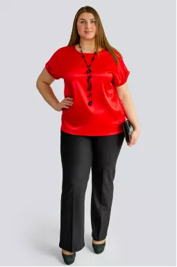 Брюки черные с поясом больших размеров