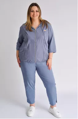 Брюки 7/8 трикотажні із розрізами великих розмірів