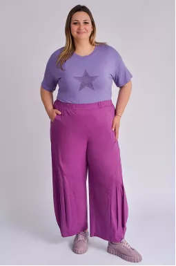 Брюки банани кольору фуксія великих розмірів