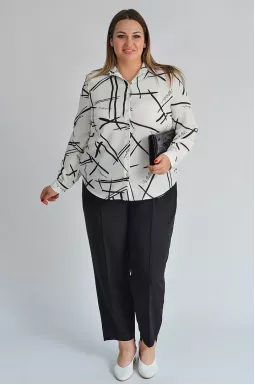 Брюки класичні в чорному кольорі великих розмірів