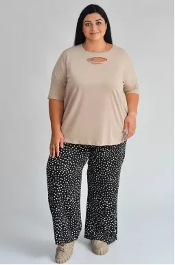 Брюки широкі з різними принтами великих розмірів