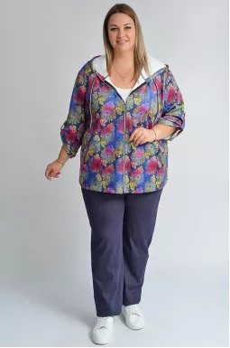 Брюки зауженные из стрейч-котону с карманами больших размеров