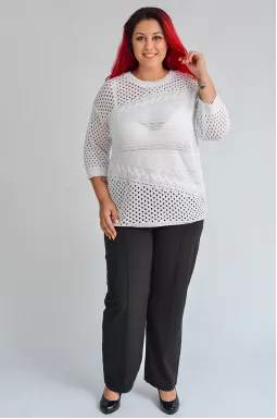 Черные классические брюки с боковыми карманами больших размеров