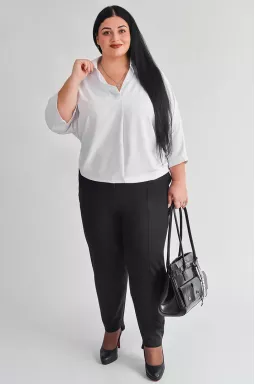 Класичні брюки з костюмної тканини зі стрілками великих розмірів