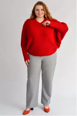 Брюки з м’якої кашемірової тканини великих розмірів