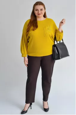 Брюки завужені в темно-коричневому відтінку великих рзмірів