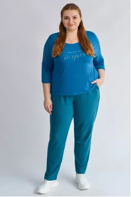 Брюки спортивні завужені з боковими кишенями великих розмірів