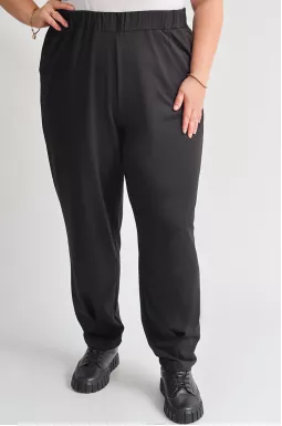 Чорні брюки банани з боковими кишенями великих розмірів