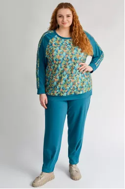 Брюки банани з бічними кишенями та еластичним поясом великих розмірів