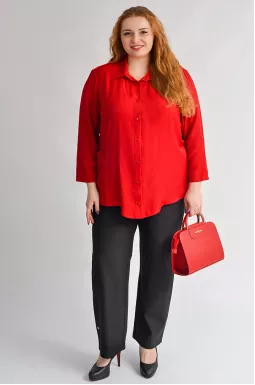 Брюки 7/8 с блестящим шнурком и карманами больших размеров