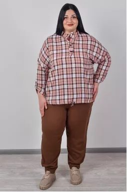 Брюки банани з декоративними кільцями на манжетах великих розмірів