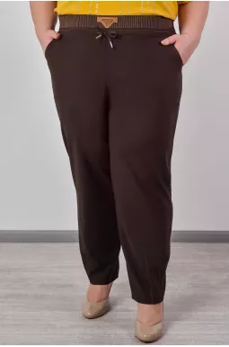 Брюки банани з широким акцентним поясом великих розмірів