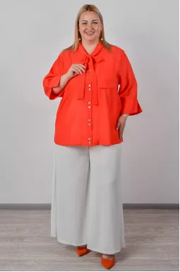 Брюки палаццо з жатої тканини в білому кольорі великих розмірів