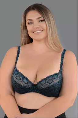 Кружевной бюстгальтер на косточках больших размеров