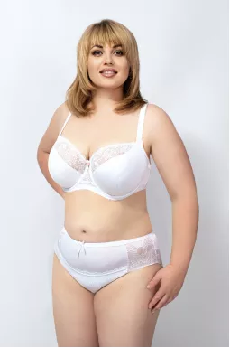 Бюстгальтер с изысканным кружевом и украшением больших размеров