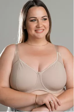  Бюстгальтер из эластичной ткани и сетки больших размеров