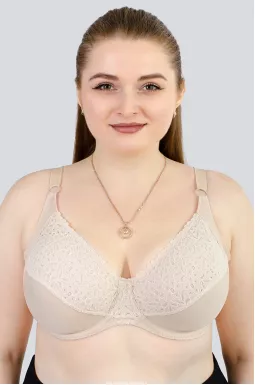 Бюстгальтер с кружевом больших размеров