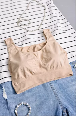 Бюстгальтер-топ в базових кольорах великих розмірів