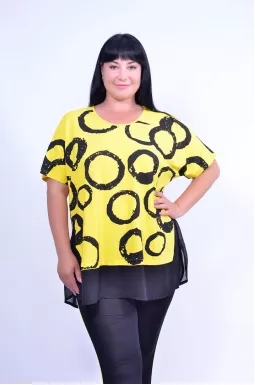 Блуза з принтом повсякденна супер батал