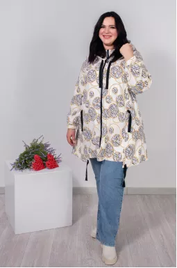 Ветровка трапеция в принт больших размеров