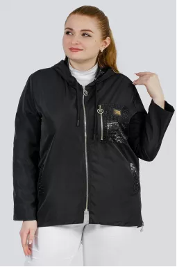 Стильна вітрівка з декором великих розмірів