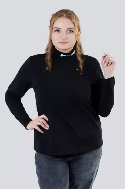 Гольф базовий трикотажний з написом великих розмірів