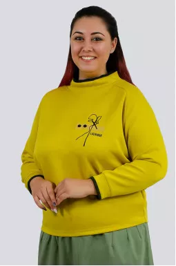 Джемпер спорт з принтом великих розмірів