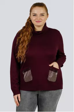 Гольф з кишенями зі стразами великих розмірів