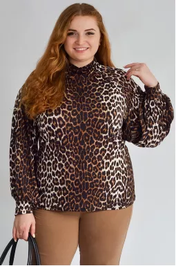 Блуза із довгим рукавом і графічним мотивом великих розмірів