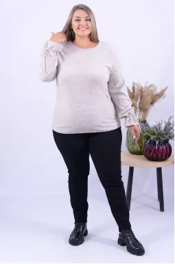 Теплий вовняний джемпер батал