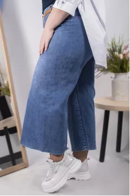 Джинси кюлоти з поясом батал