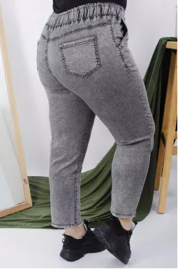 Джинси банани на шнурівці батал