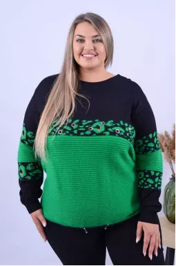 Теплий двокольоровий джемпер