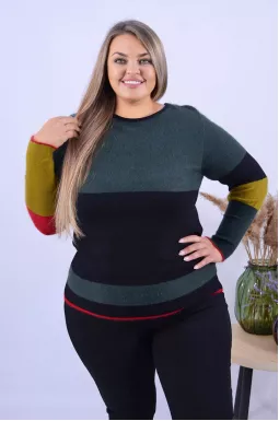 Повсякденний джемпер у смужку батал