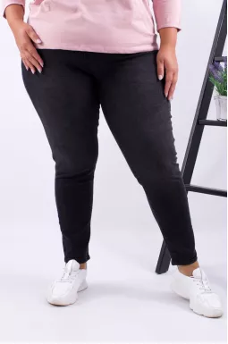 Джинсы графитовые 7/8 батал