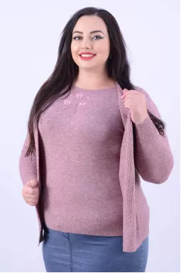 В'язаний джемпер-кофта 2 в 1