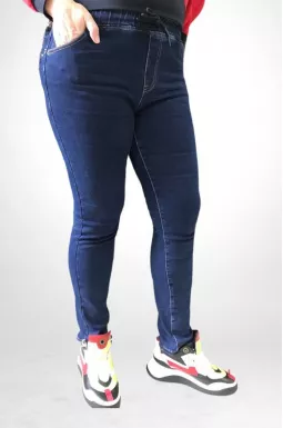 Стильні джинси на резинці батал