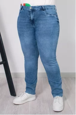 Джинси 7/8 завужені з високою посадкою супер батал