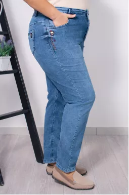 Джинси завужені з декором батал