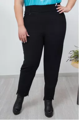 Джинси на еластичному поясі з прикрасою батал