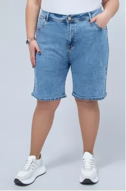 Шорти джинсові з декором батал