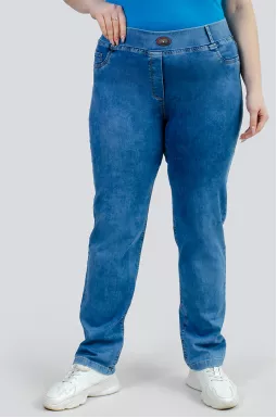 Джинси з прикрасою на поясі великих розмірів