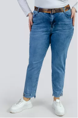 Джинси 7/8 з поясом великих розмірів