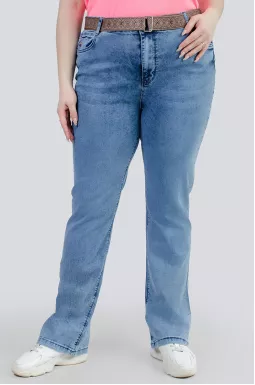 Джинсы с поясом больших размеров