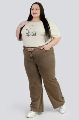 Джинсы с поясом больших размеров