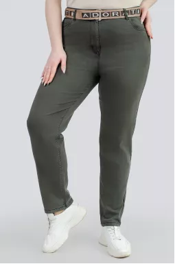 Джинси кольору хакі великих розмірів