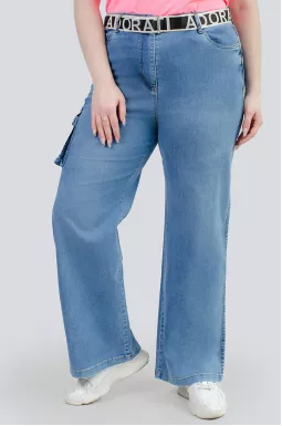 Джинсы с карманом сбоку больших размеров