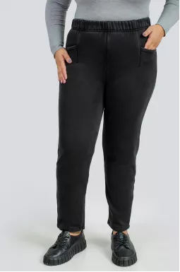 Джинси 7/8 на флісі великих розмірів