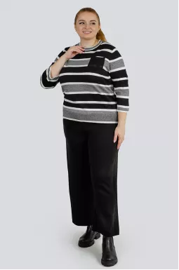 Джемпер в смужку великих розмірів